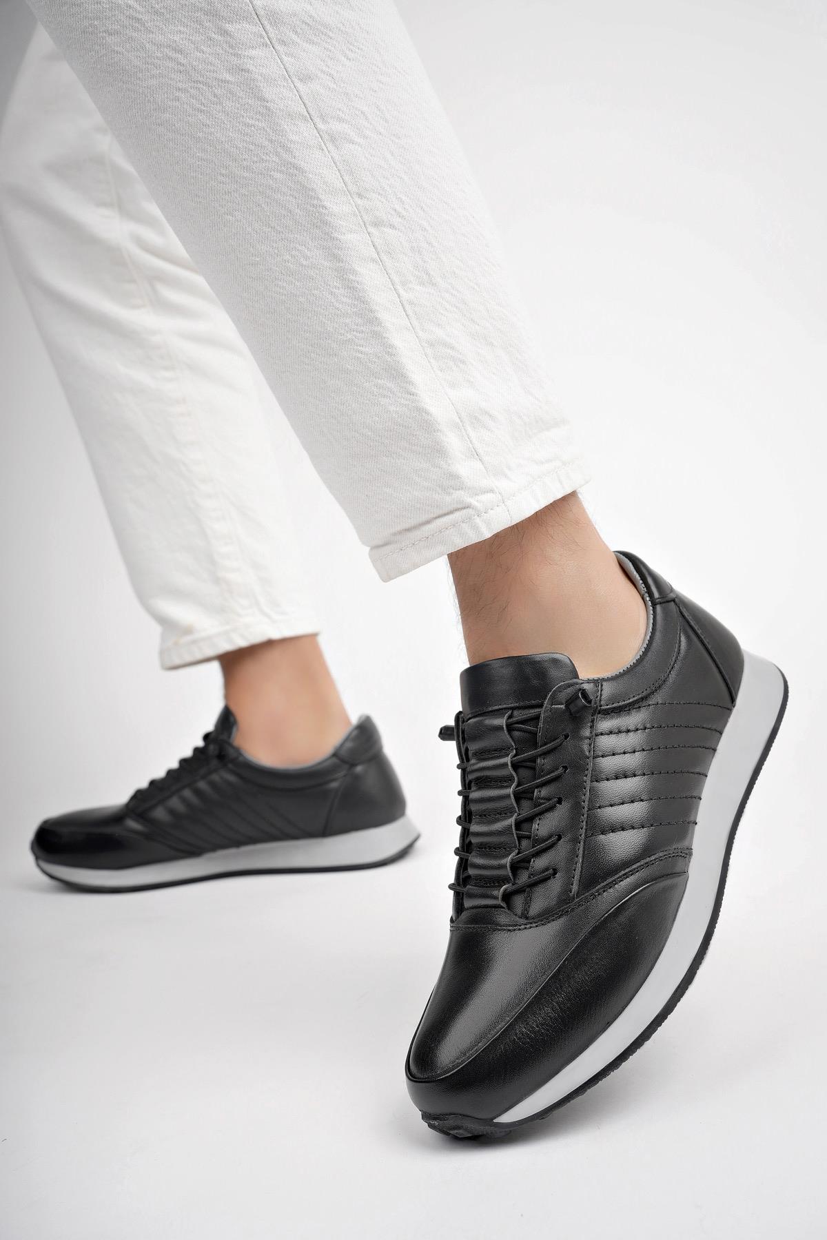 Hakiki Deri Siyah Erkek Deri Sneaker MRD26-0062