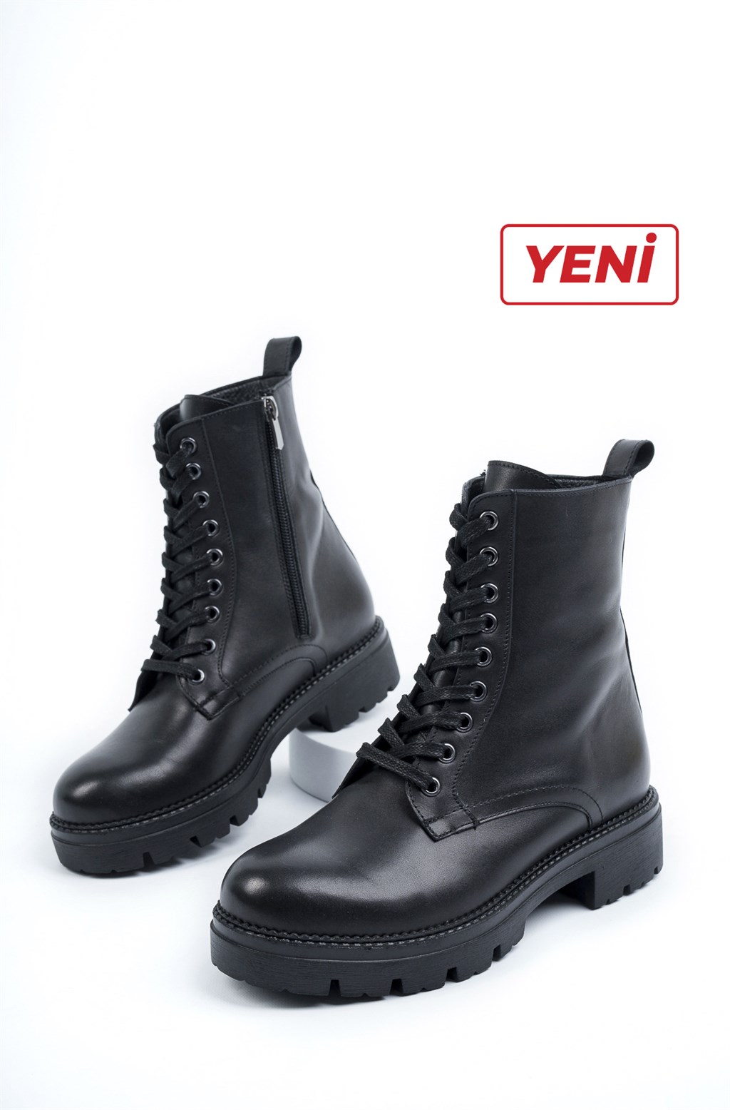 Hakiki Deri Siyah Kadın Deri Bot TRC-1856