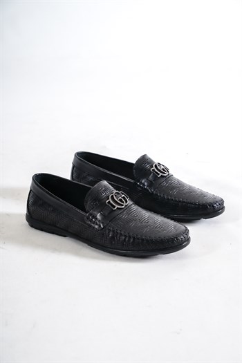 Hakiki Deri Siyah Erkek Casual Ayakkabı MRD20-0225