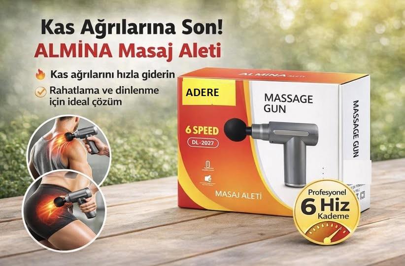 Almina DL-2027 Şarjlı Masaj Tabancası - 6 Kademeli Profesyonel Masaj Aleti