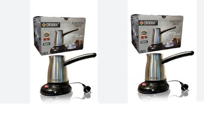 Cameron Paslanmaz Çelik Elektrikli Cezve - 800W Hızlı Kahve Makinesi