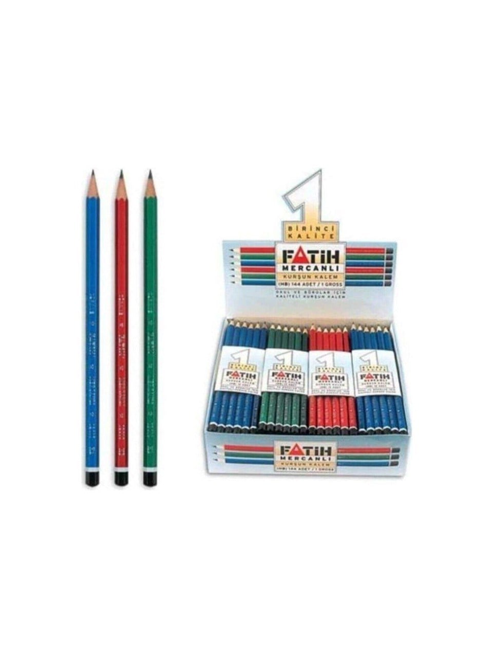 Fatih Mercanlı Kurşun Kalem 12'li Paket - Kırılmaya Dayanıklı Okul Kalemi