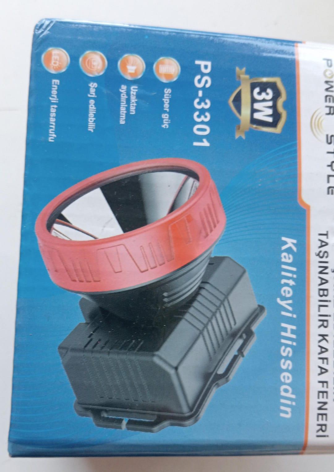 Şarjlı LED Kafa Feneri PS-3301 | 3W Güçlü Işık | Zoomlu & Enerji Tasarruflu