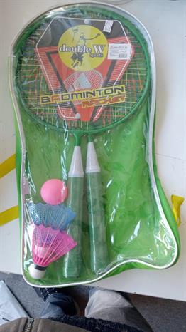 Double W Mavi Badminton Raket Seti - Okul ve Piknik Tipi Full Set