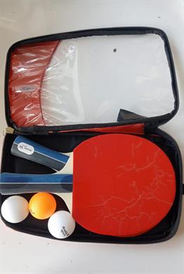 Double W Sports Fermuarlı Çantalı Masa Tenisi Seti - 2 Raket + 3 Top Full Paket