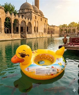 Ördekli Koltuklu Bebek Şişme Deniz Simidi - Sevimli Havuz Botu