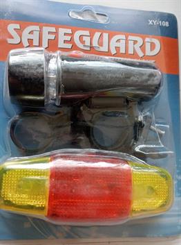 Safeguard Bisiklet Ön Fener ve Arka Stop Lamba Seti - XY-108