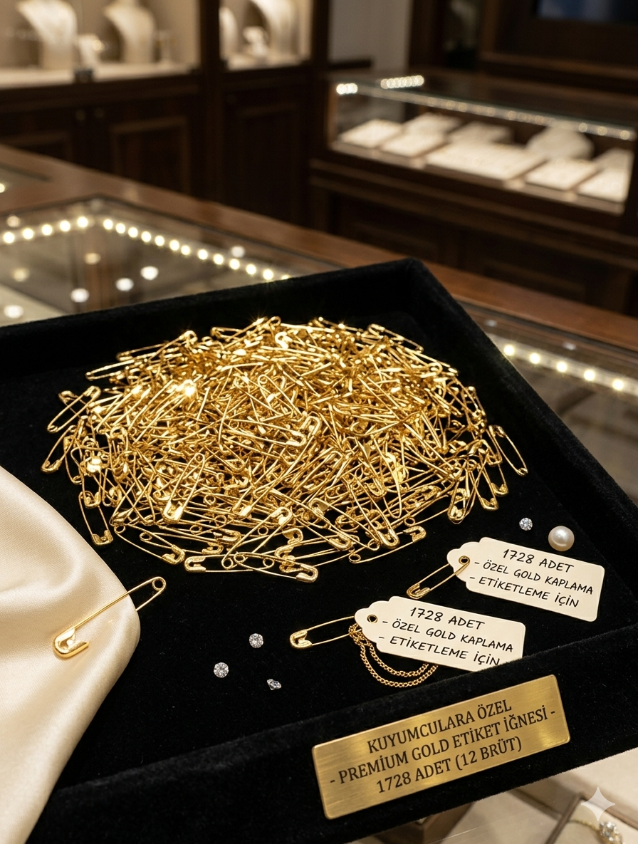 1728 Adet Ekonomik Paket Gold Kuyumcu Etiket İğnesi