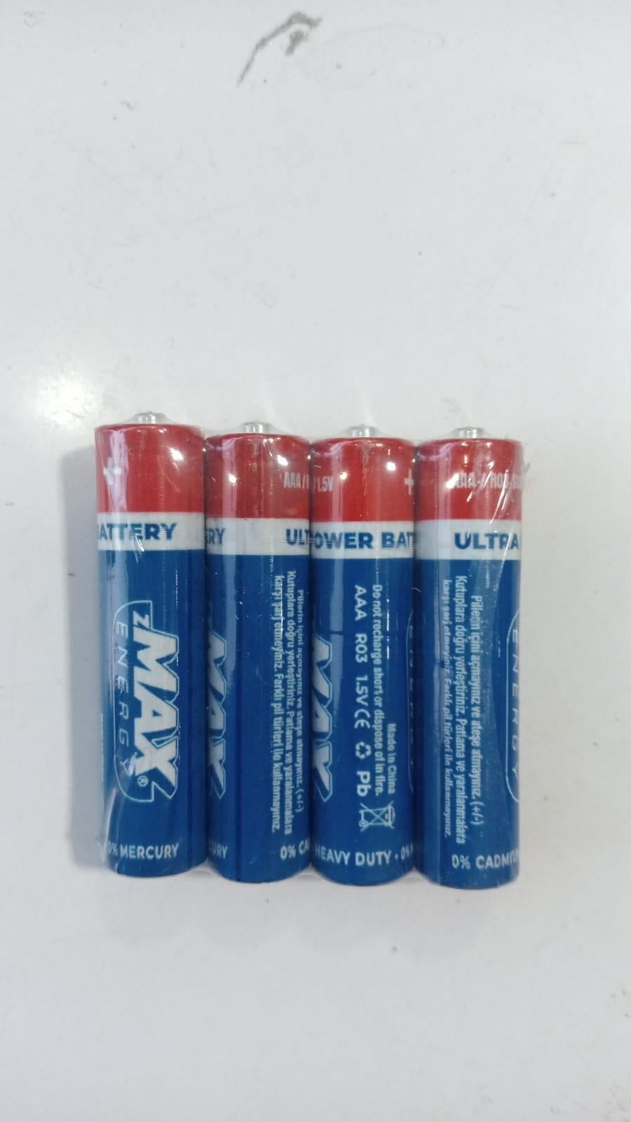 AAA İnce Kalem Pil 4'lü Paket - Ekonomik Standart Güç