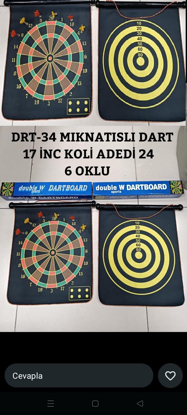 Çift Taraflı Mıknatıslı Dart - Büyük Boy Hedef Tahtası Seti 15 inç 