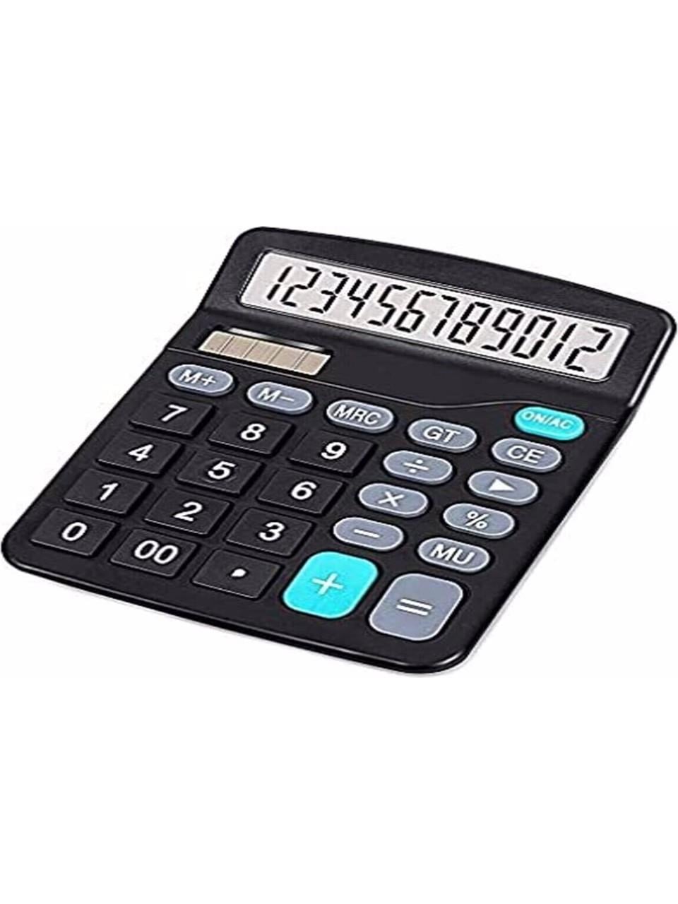 Keenly KK-837-12S Masaüstü Hesap Makinesi - 12 Haneli Büyük LCD Ekranlı Ofis Makinesi