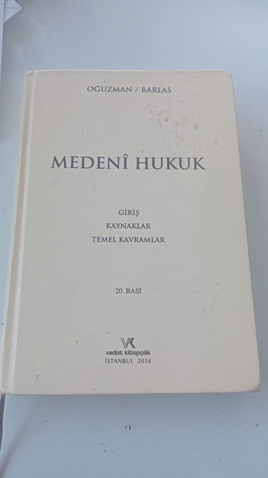Medeni Hukuk Giriş Kaynaklar Temel Kavramlar 20. Basım Ciltli