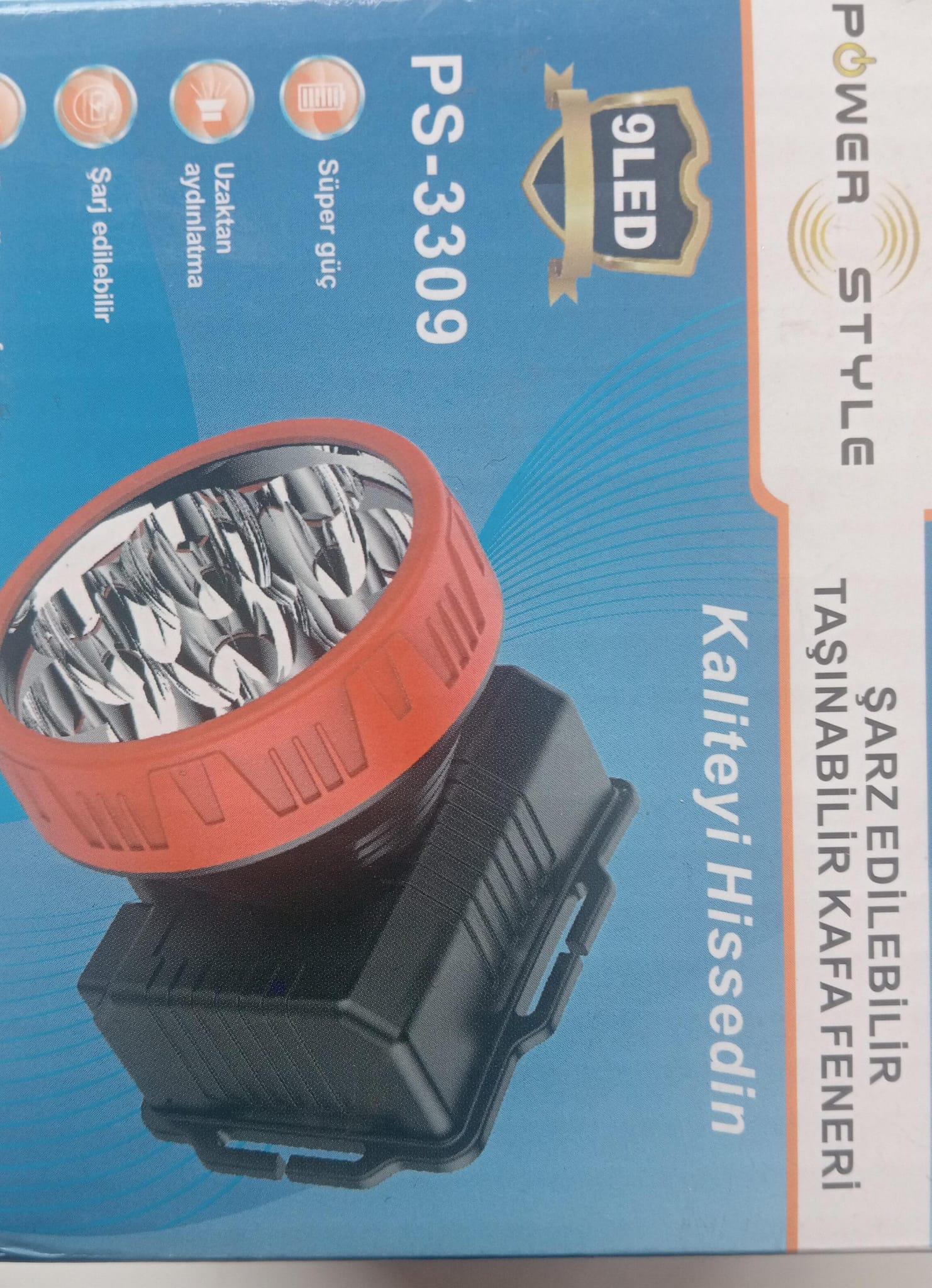 PS3309 Şarj Edilebilir LED Kafa Feneri - Yüksek Lümen Su Geçirmez Kamp ve Avcı Lambası