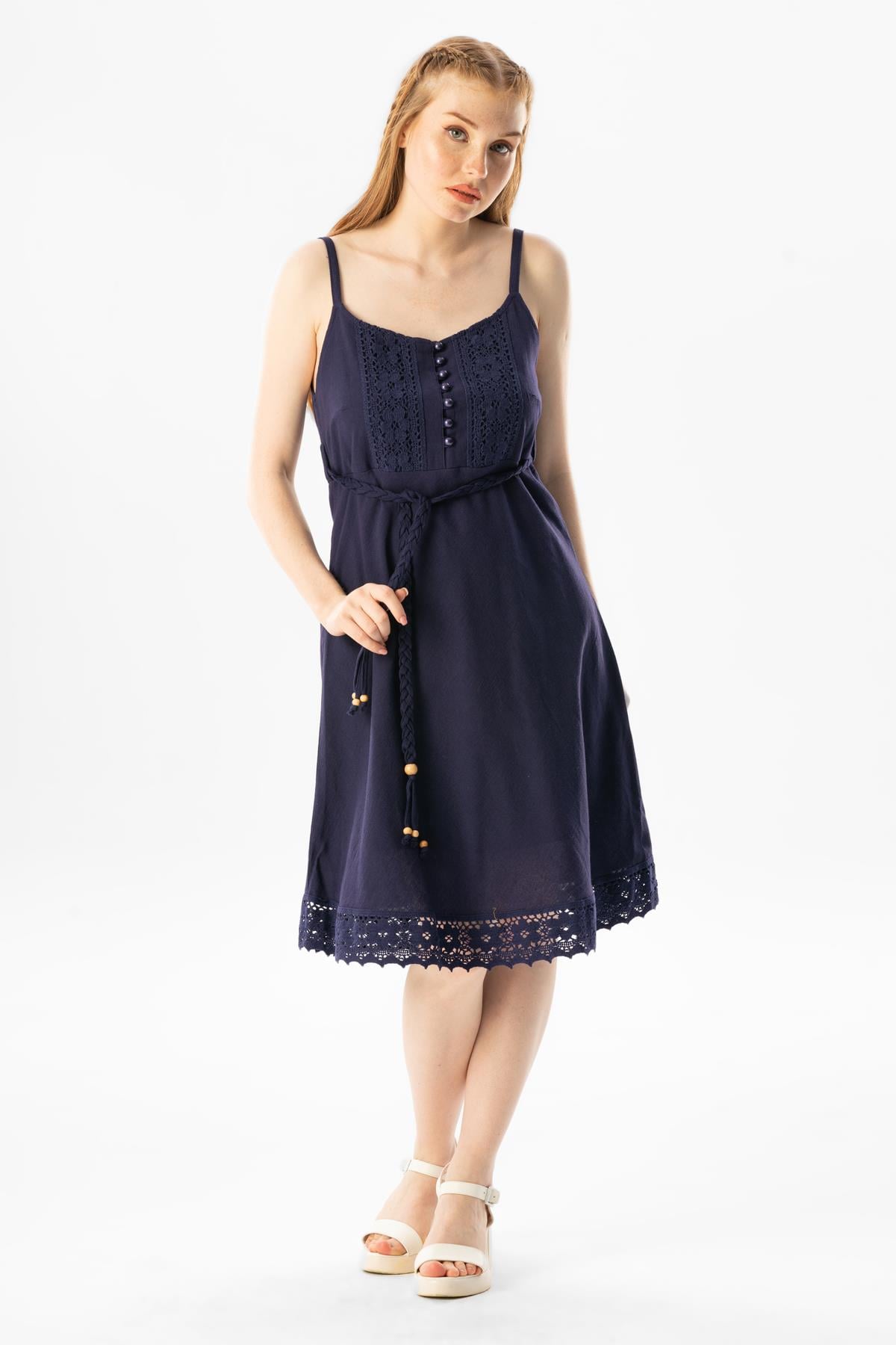 Strappy Sile Fabric Eda Short Dress Purple