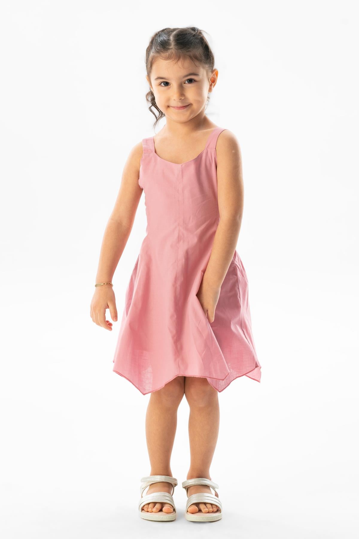 Strappy Voile Emel Child Dress Dried Rose