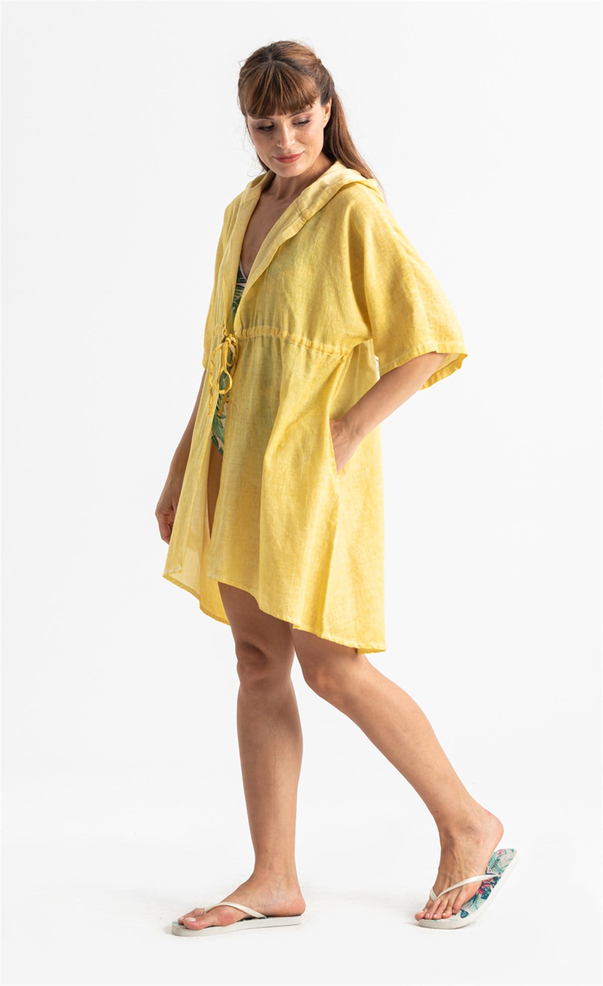 Duygu Sile Fabric Tunic Yellow