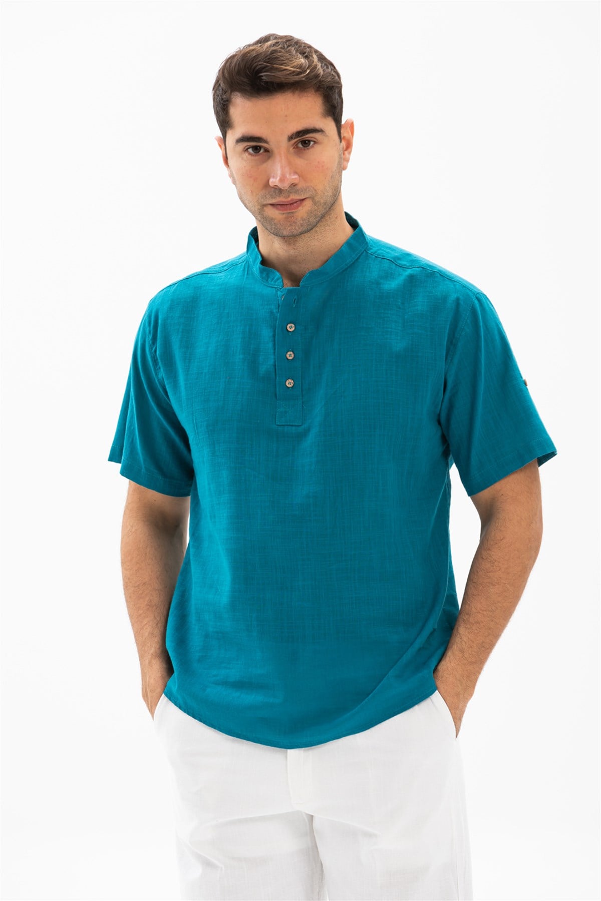Short Sleeve Bodrum T-Shirt  Petrol Colour