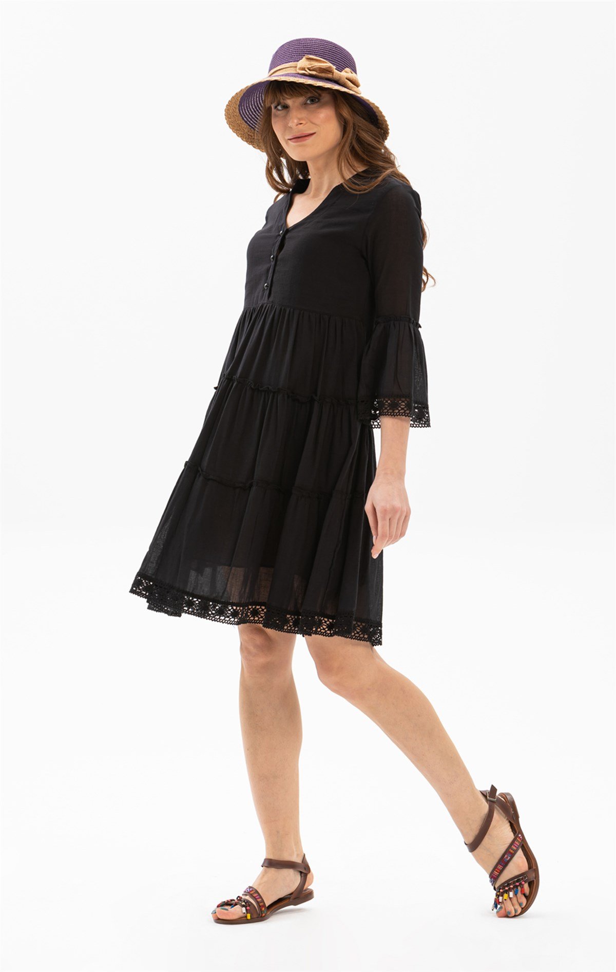 Şeyma Short Dress Black