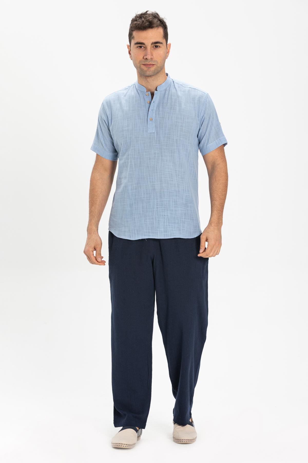 Şile Bezi Erkek Şalvar Pantolon Lacivert Lcvt