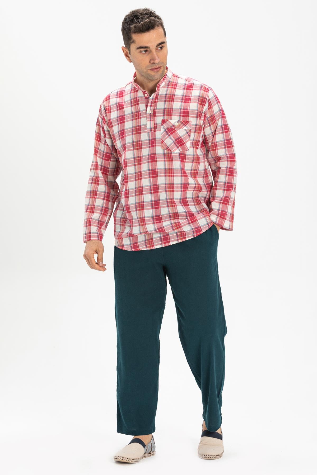 Şile Bezi Erkek Şalvar Pantolon Petrol Ptrl