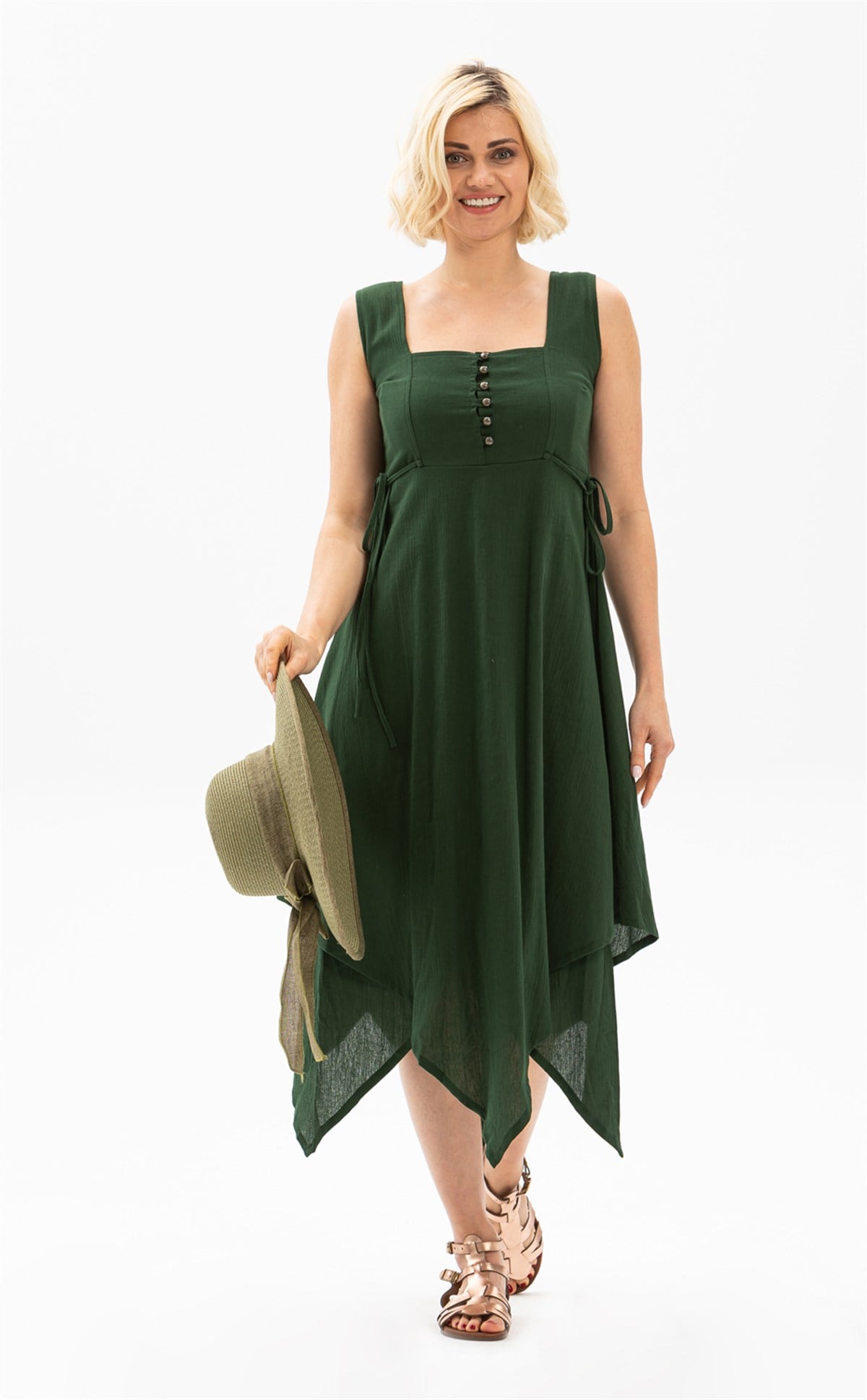 Triangle Layered Dress Green