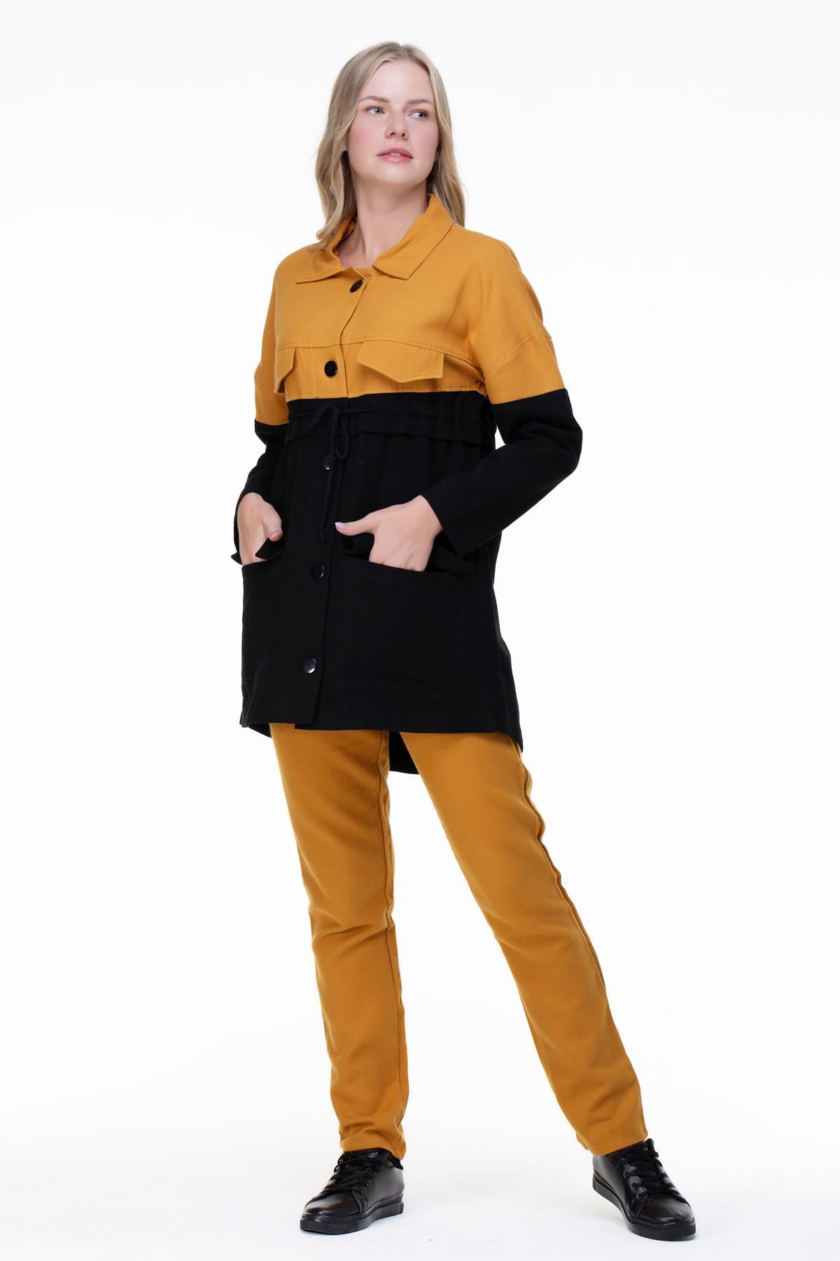 Hazal Flannel Jacket Saffron