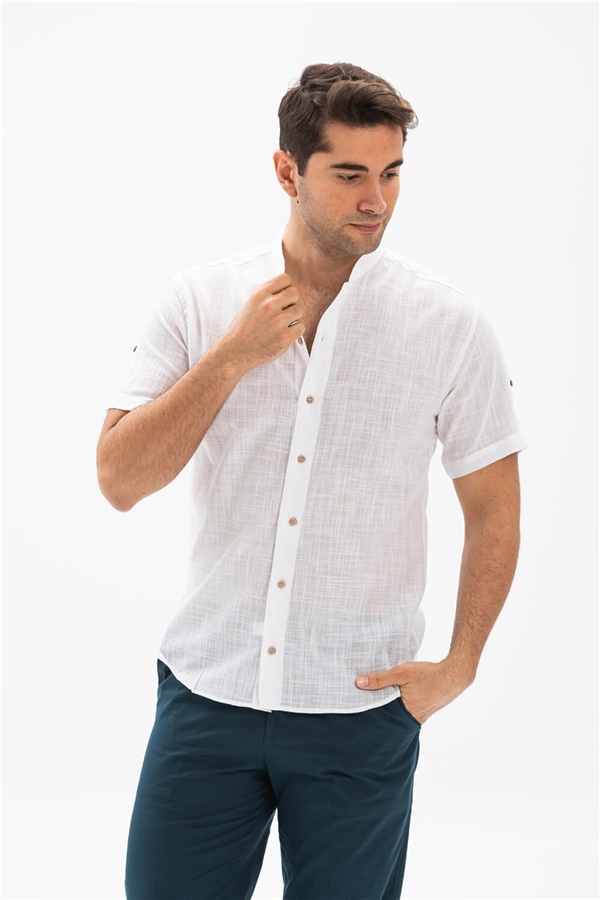 Short Sleeve Bodrum Shirt White