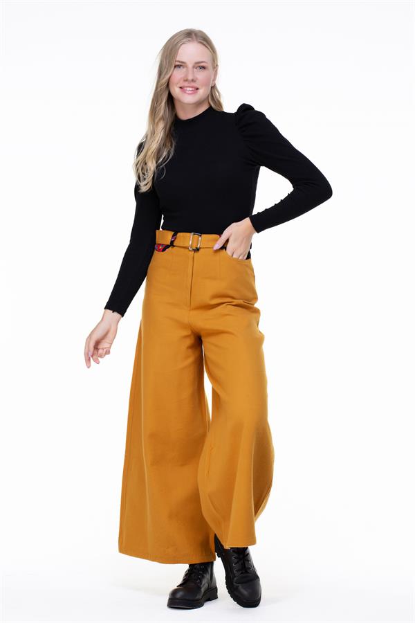 Lale Flannel Pants Mustard