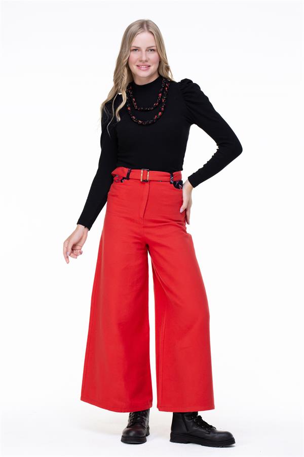 Lale Flannel Pants Red