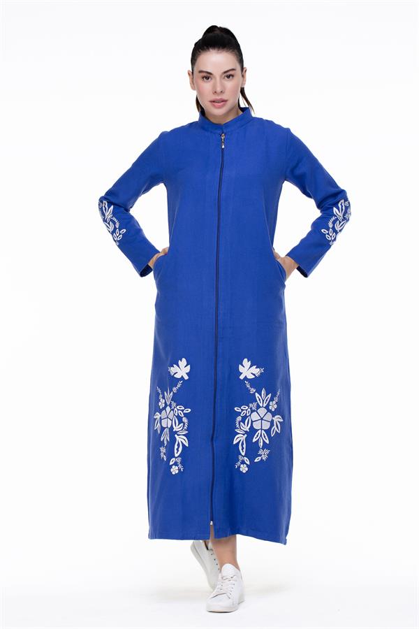 Nisa Flannel Abaya Saxe