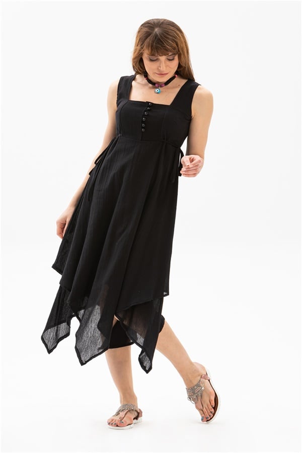 Triangle Layered Dress Black