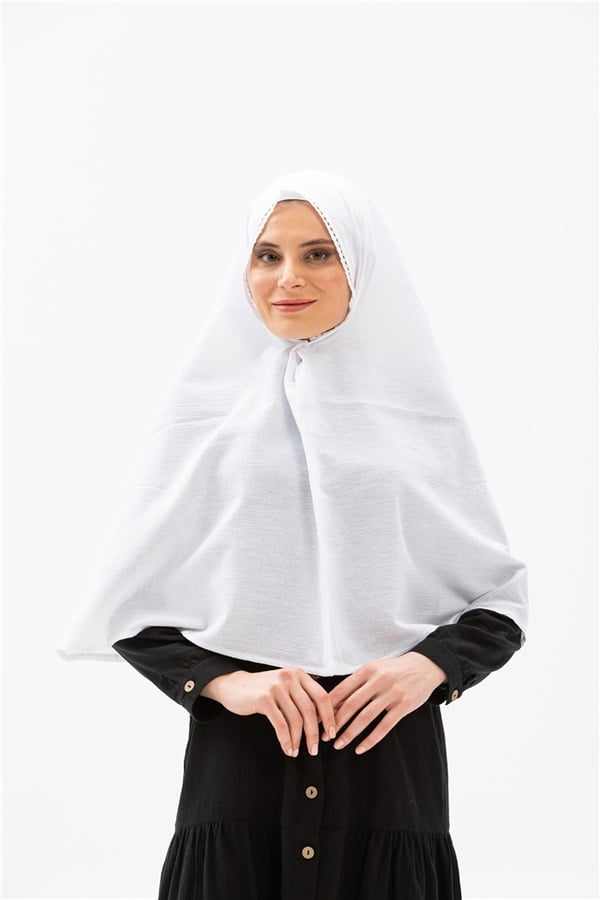 Şile Cloth Umrah Headscarf White