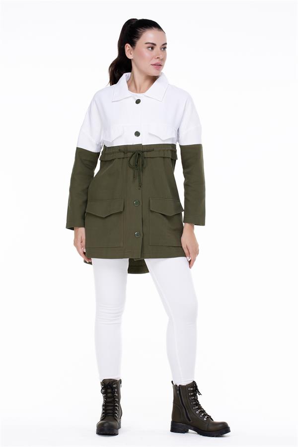 Hazal Flannel Jacket Khaki