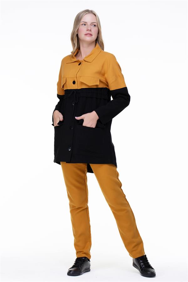 Hazal Flannel Jacket Saffron