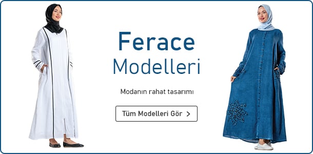Şile Bezi Kadın Tesettür Ferace Modelleri