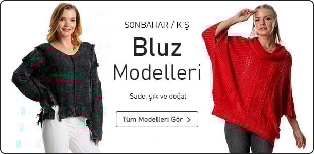 Pamuk Kadın Sonbahar / Kış Bluz Modelleri