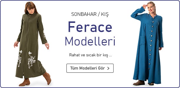 Pamuk Kadın Sonbahar / Kış Ferace Modelleri