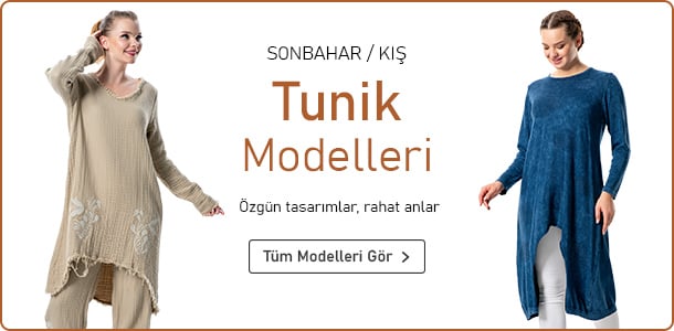 Pamuk Kadın Sonbahar / Kış Tunik Modelleri