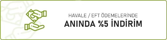 Havale/Eft Ödemelerinde %5 İndirim