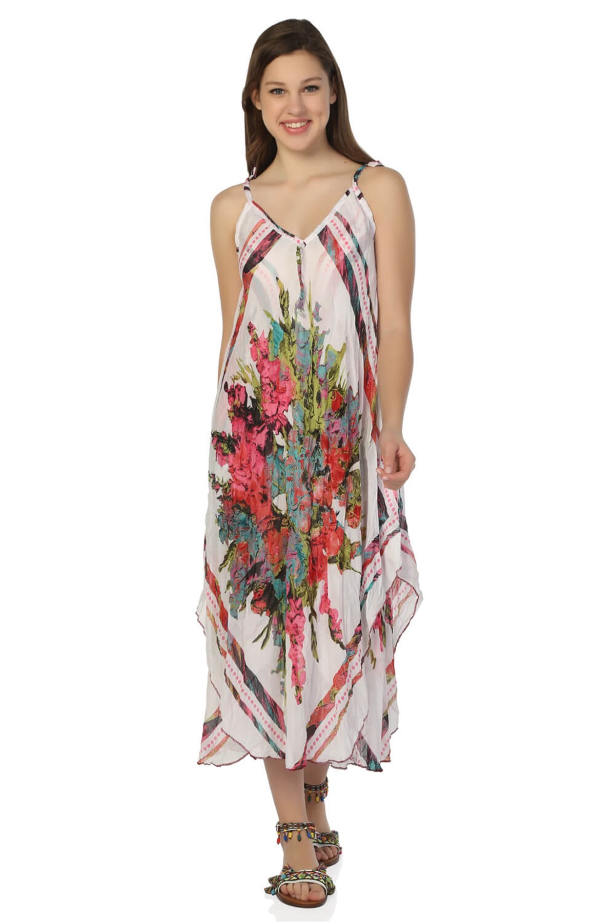 Afrodit Vual Elbise Pembe