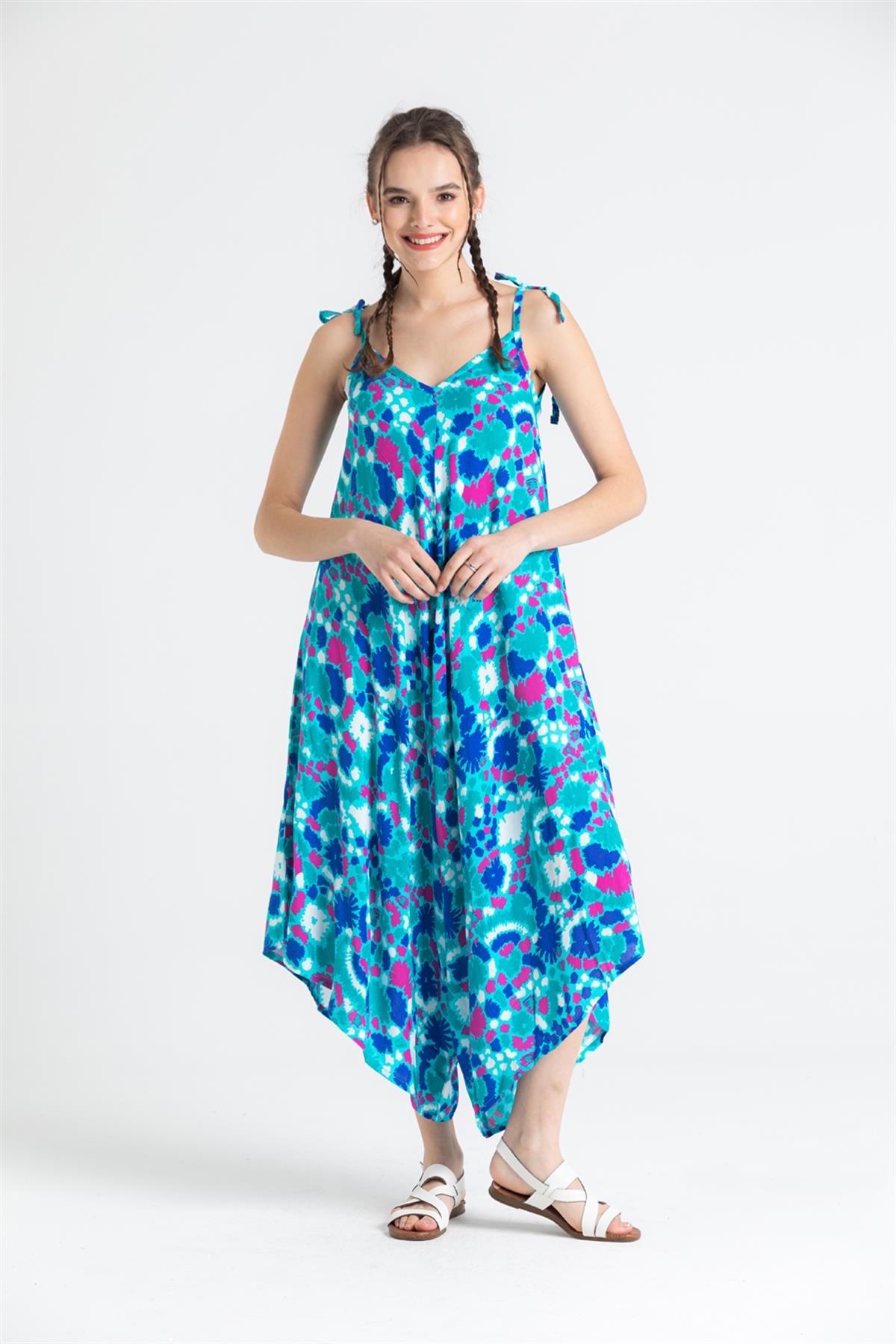 Askılı Vual Selin Tulum Soyut Nil Yeşili Syt nlysl