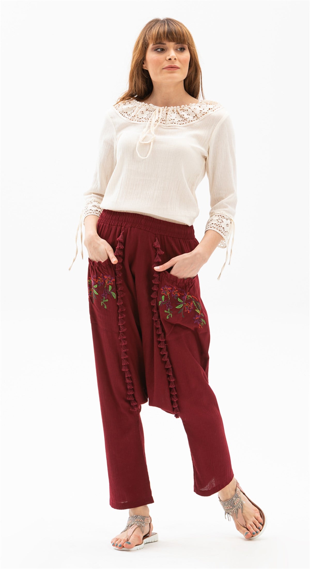 Asos Shalwar Claret Red