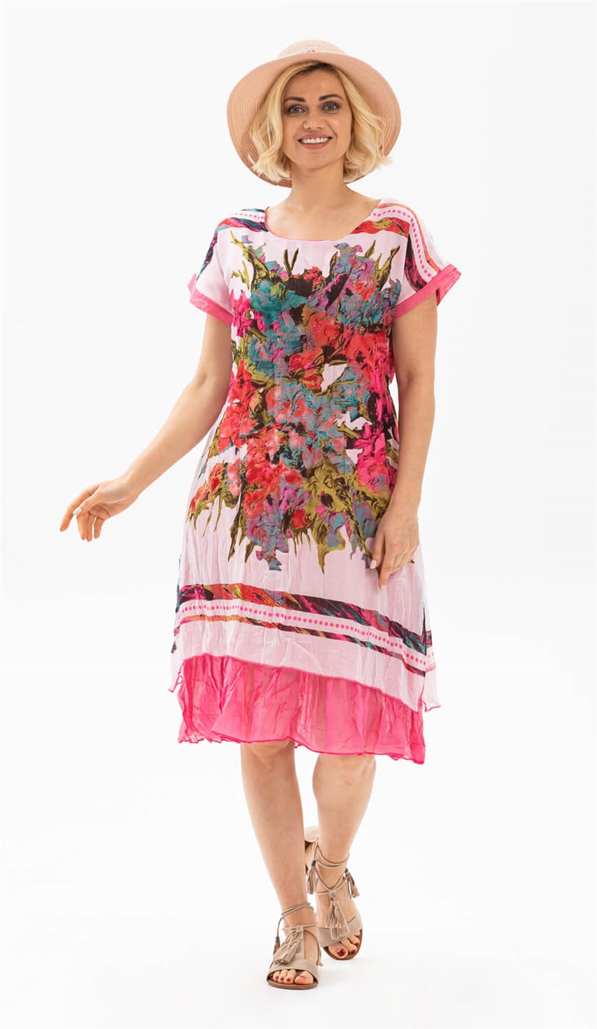 Defne Vual Elbise Pembe