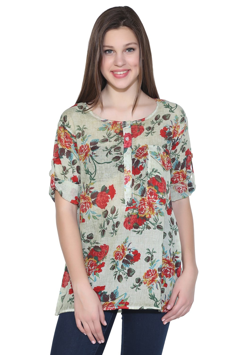 Derya Sile Fabric Blouse Green