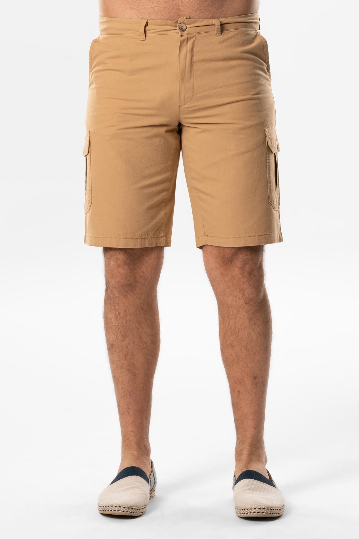 Ege Gabardine Cargo Pocket Shorts Mink