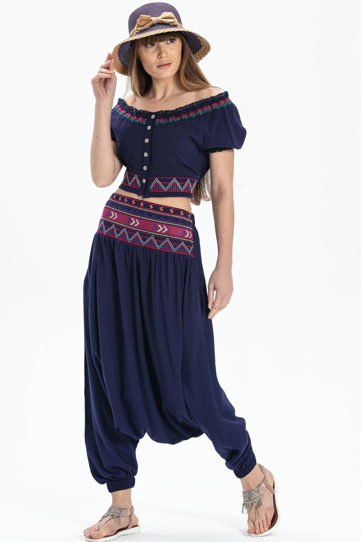 Short Sleeve Sile Fabric Latin Bustier Purple