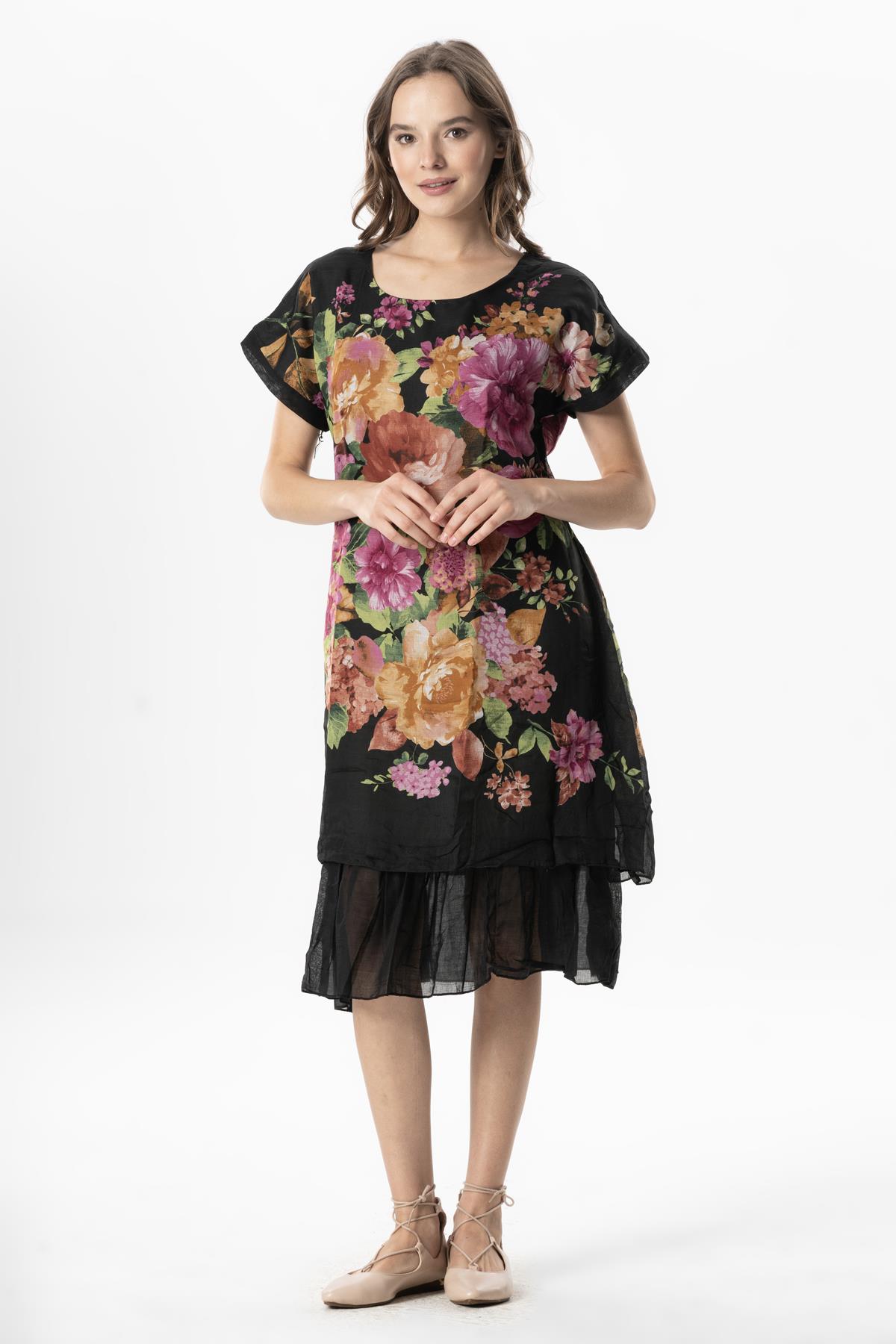 Defne Voile Dress Black