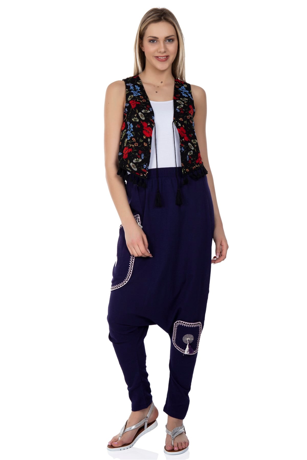 Otantik Şile Bezi Şalvar Mor