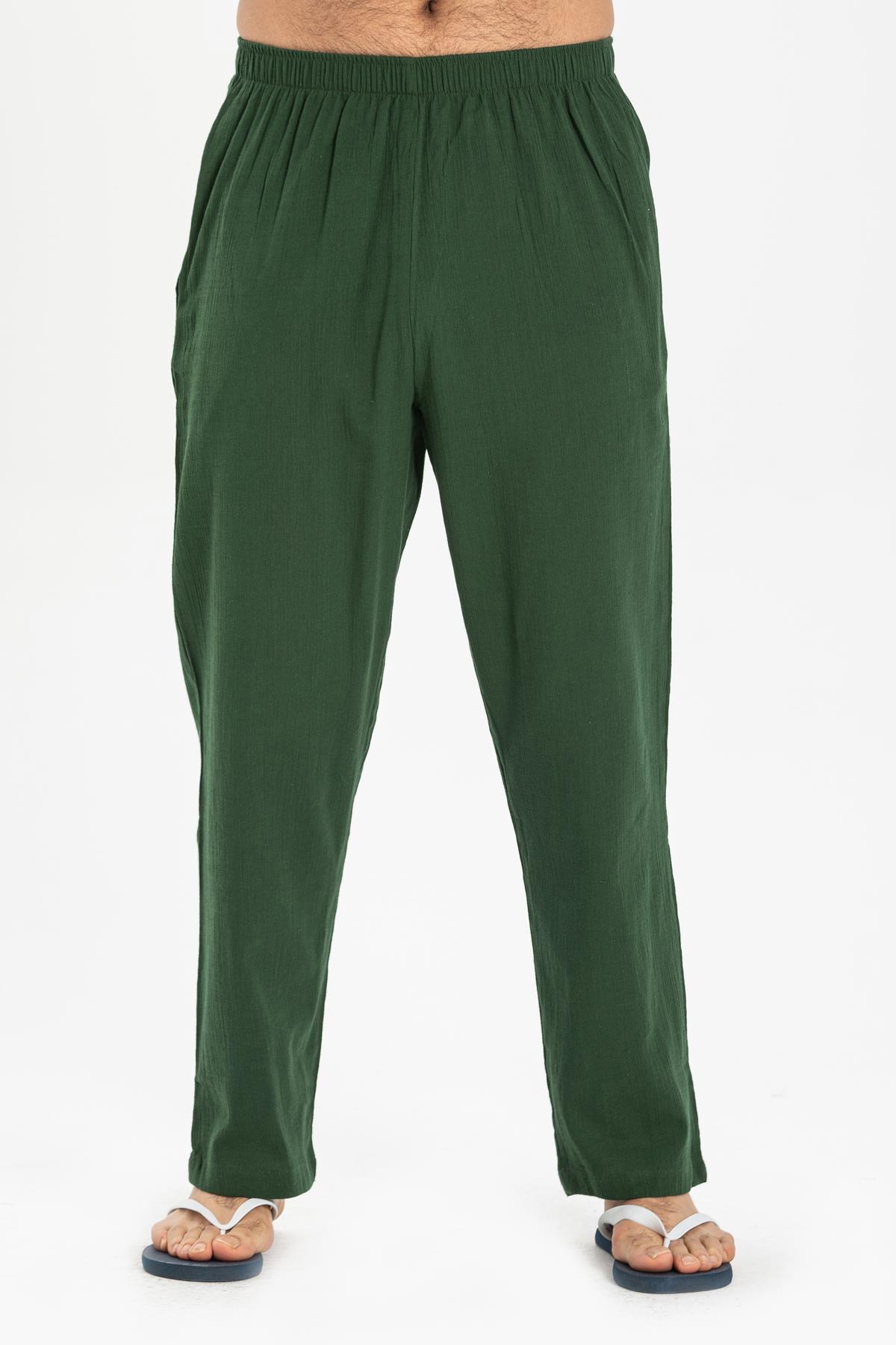 Şile Bezi Erkek Şalvar Pantolon Yeşil | silemoda.com