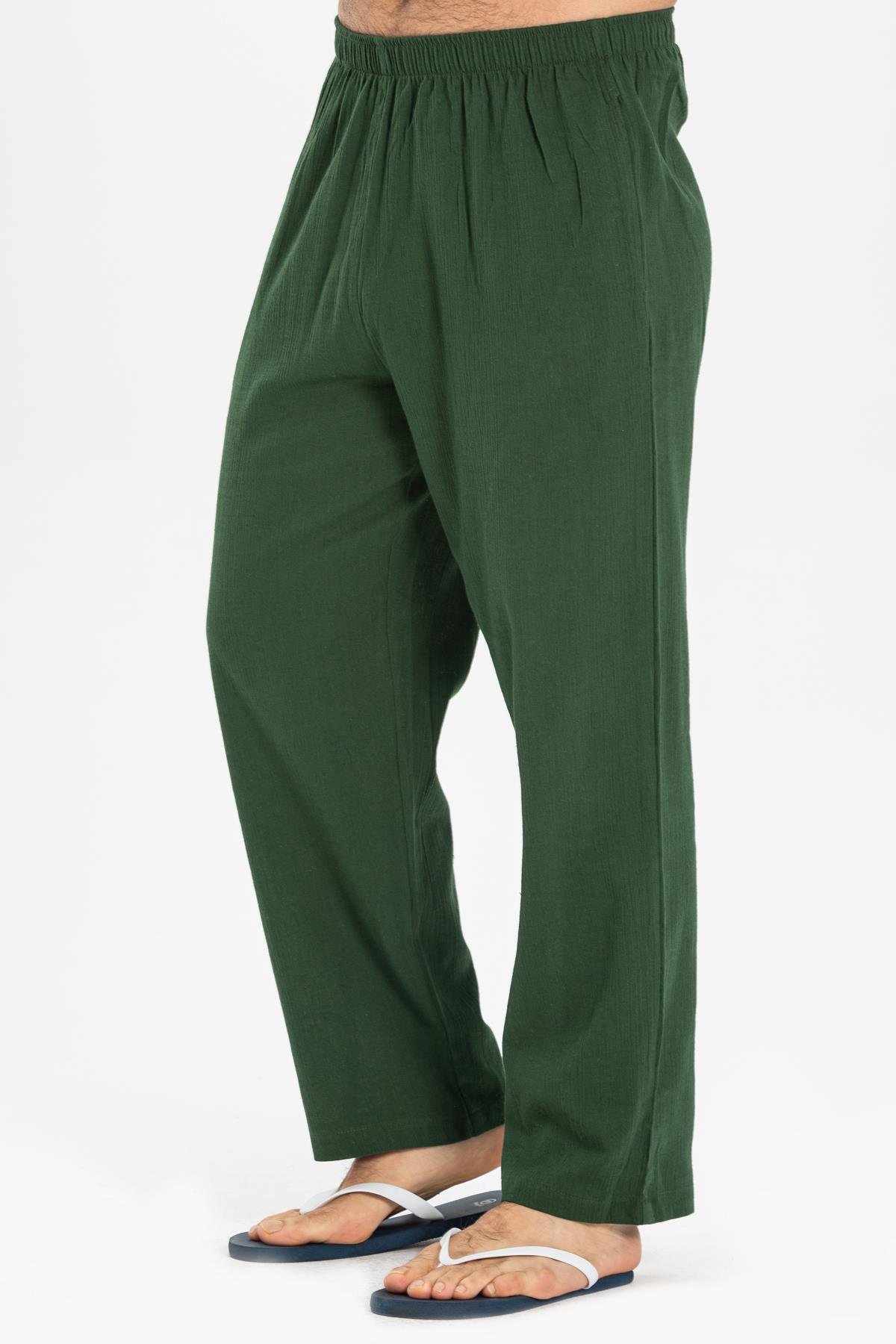 Şile Bezi Erkek Yazlık Şalvar Pantolon Yeşil | silemoda.com